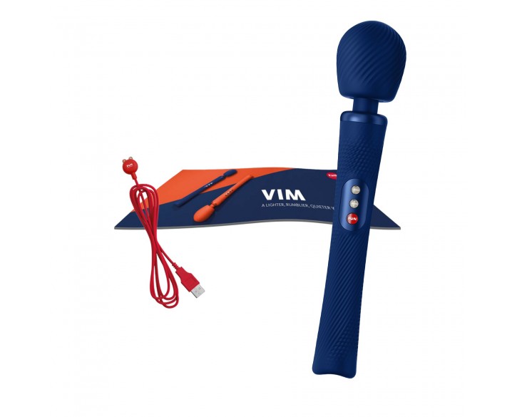 Вібромасажер Fun Factory VIM Vibrating Wand midnight blue, суперпотужний та легкий, до 6 годин роботи