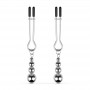 Затискачі для сосків Bedroom Fantasies: Nipple Clamps with Beaded Chain - Silver