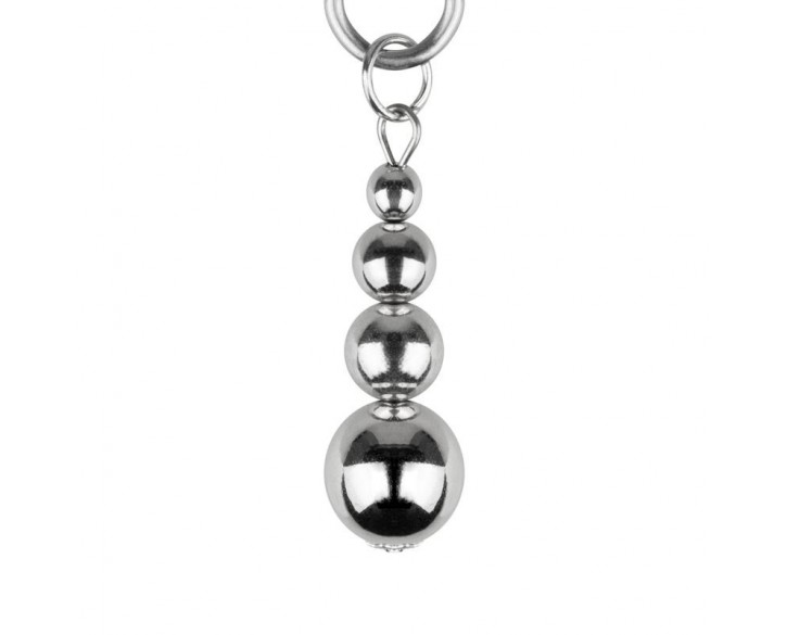 Затискачі для сосків Bedroom Fantasies: Nipple Clamps with Beaded Chain - Silver