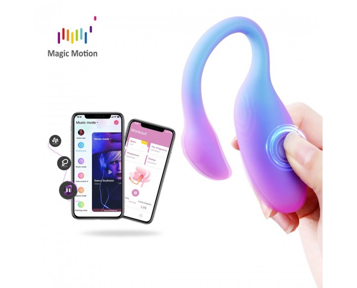 Смарт-віброяйце Magic Motion Flamingo Max Blue 2 в 1: віброяйце та тренажер Кегеля, 10 режимів
