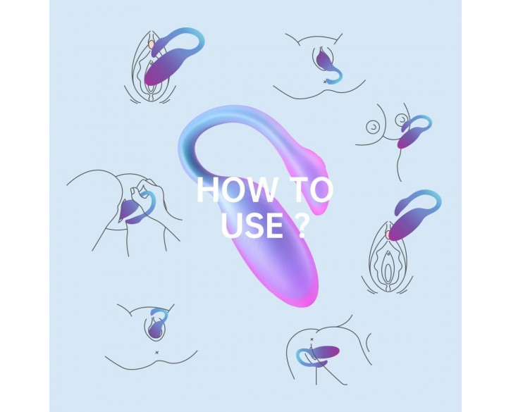 Смарт-віброяйце Magic Motion Flamingo Max Blue 2 в 1: віброяйце та тренажер Кегеля, 10 режимів