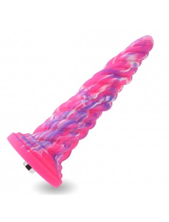 Фантазійний фалоімітатор 10.12″ для секс-машин Hismith Silicone Dildo rose Monster Series, KlicLok