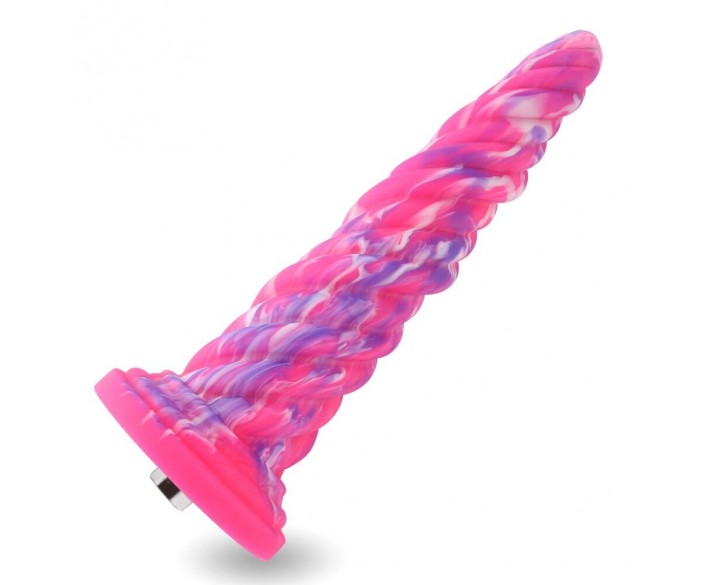 Фантазійний фалоімітатор 10.12″ для секс-машин Hismith Silicone Dildo rose Monster Series, KlicLok