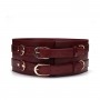 Шкіряний пояс для бондажу Liebe Seele Wine Red Waist Cuff S Size