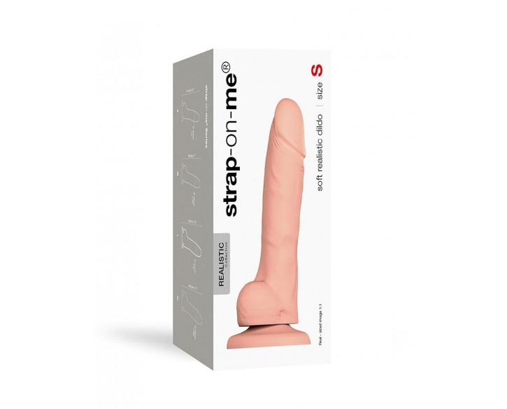 Реалістичний фалоімітатор Strap-On-Me SOFT REALISTIC DILDO Vanilla - Size S