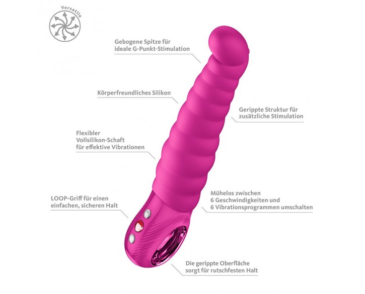 Вібратор точки G Fun Factory PATCHY PAUL Magenta, гнучкий, 12 режимів