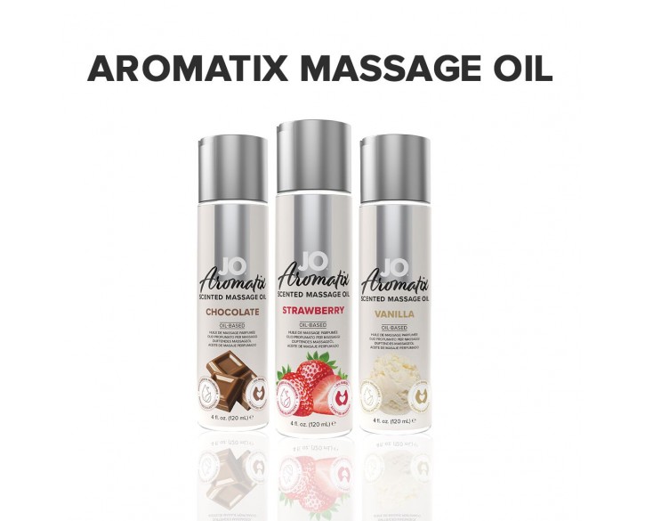 Натуральна масажна олія System JO Aromatix — Massage Oil — Strawberry 120 мл