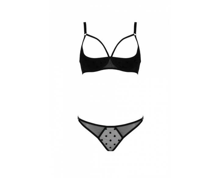 Комплект MARINA SET WITH OPEN BRA black L/XL - Passion