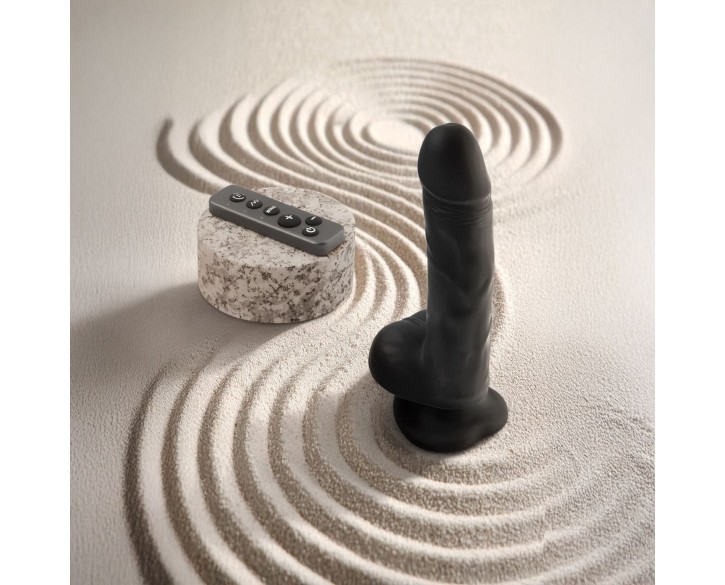 Фалоімітатор з вібрацією та ротацією Strap-On-Me Rotating & Vibrating Realistic Dildo – L – Black