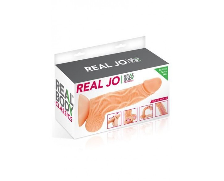 Фалоімітатор із рухомою крайньою плоттю Real Body — Real JO, діаметр 4 см, TPE