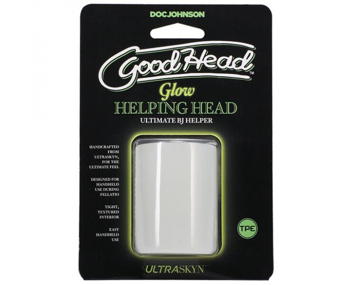 Мастурбатор Doc Johnson GoodHead - Glow Helping Head