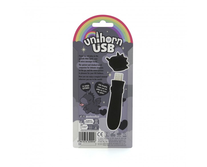 Вібратор-єдиноріжка Unihorn USB Bullet – Wild Spirit, віброкуля, USB-зарядка, 10 режимів