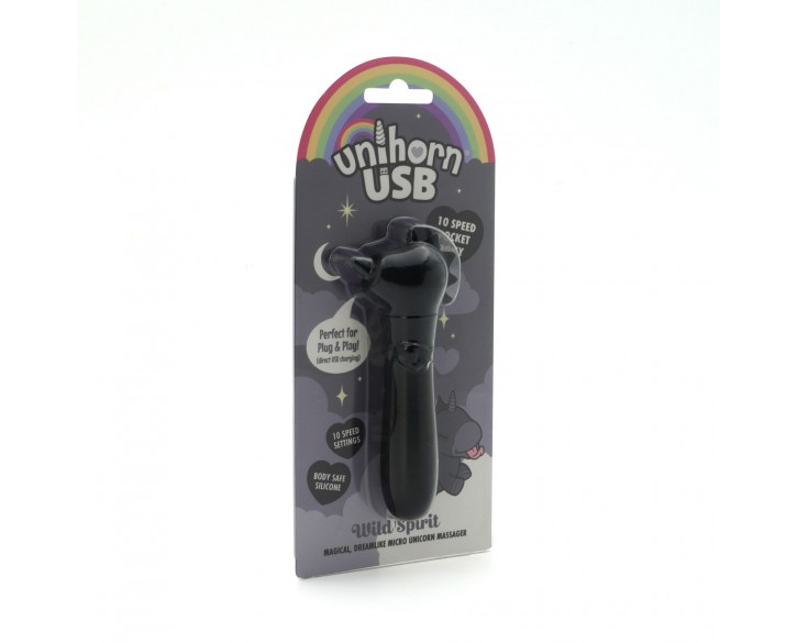 Вібратор-єдиноріжка Unihorn USB Bullet – Wild Spirit, віброкуля, USB-зарядка, 10 режимів