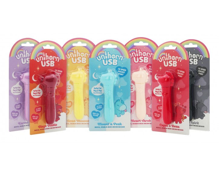 Вібратор-єдиноріжка Unihorn USB Bullet – Wild Spirit, віброкуля, USB-зарядка, 10 режимів