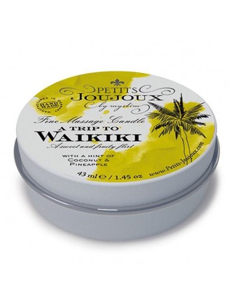 Масажна свічка Petits Joujoux - Waikiki Beach - Coconut and Pineapple (43 мл) з афродизіаками