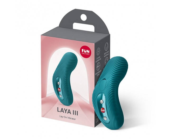 Накладний вібратор Fun Factory LAYA III Bottle Green, ефект постукування пальцем