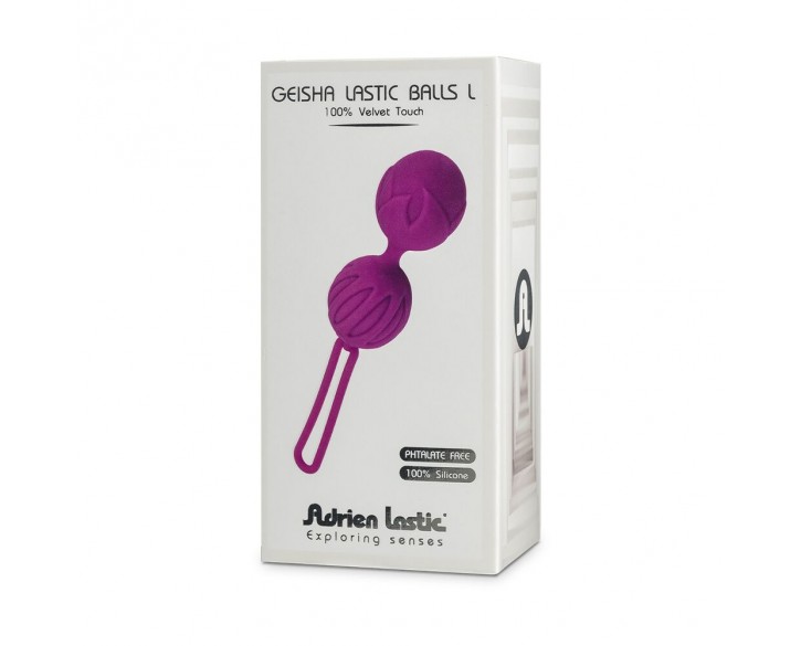 Вагінальні кульки Adrien Lastic Geisha Lastic Balls BIG Violet (L), діаметр 4 см, вага 90 гр