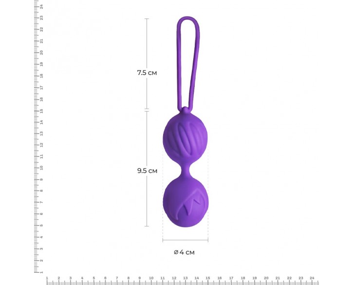 Вагінальні кульки Adrien Lastic Geisha Lastic Balls BIG Violet (L), діаметр 4 см, вага 90 гр