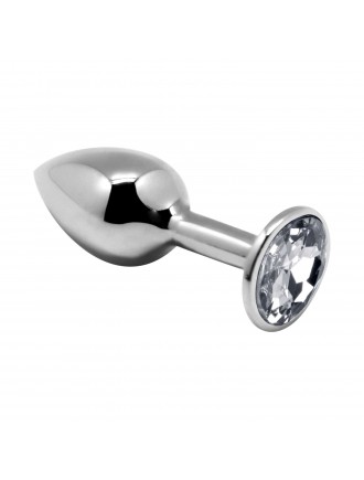 Металева анальна пробка з кристалом Alive Mini Metal Butt Plug White L