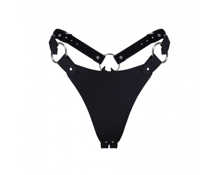 Трусики з натуральної шкіри Feral Feelings - String Bikini Black