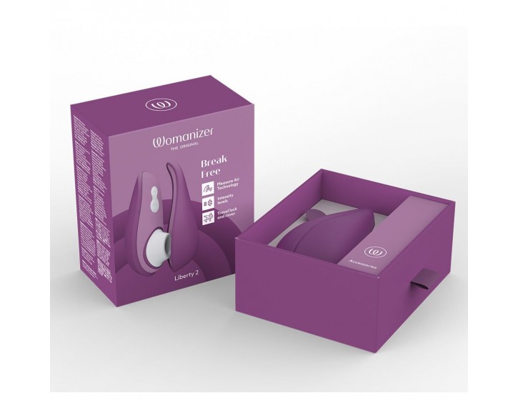 Вакуумний кліторальний стимулятор Womanizer Liberty 2 Purple