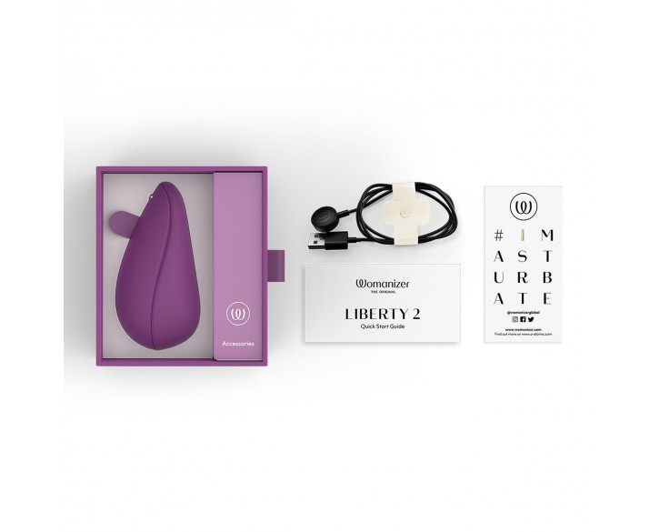 Вакуумний кліторальний стимулятор Womanizer Liberty 2 Purple