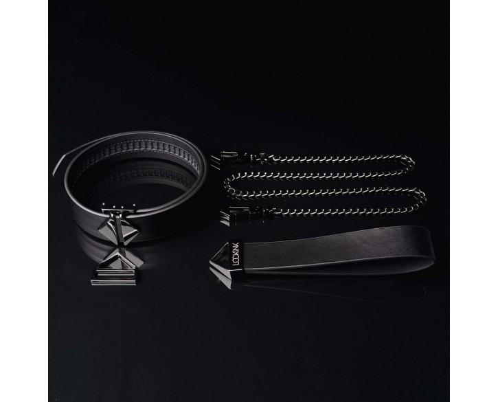 Повідець LOCKINK Tied Collar with Leash Set - Black