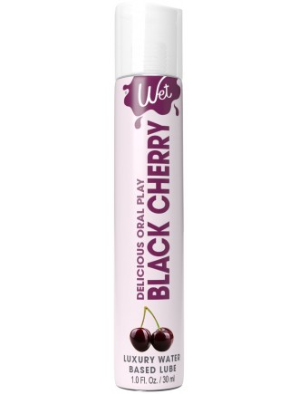 Лубрикант на водній основі Wet Oral Play Black Cherry (30 мл), їстівний, без цукру