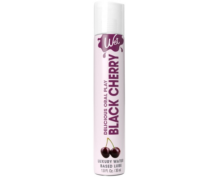 Лубрикант на водній основі Wet Oral Play Black Cherry (30 мл), їстівний, без цукру