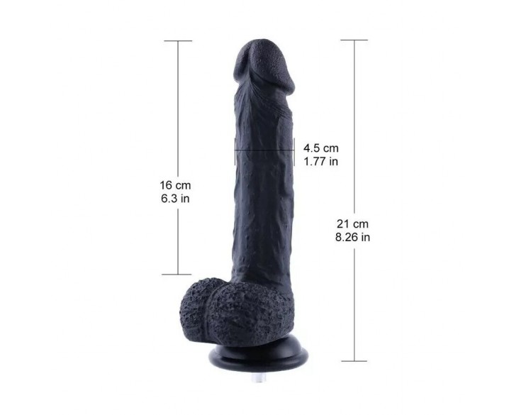 Силіконовий дилдо Hismith 8.3" Silicone Dildo Black