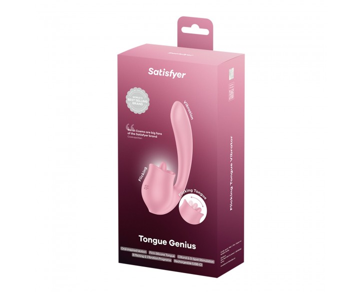 Вагінально-кліторальний вібратор Satisfyer Tongue Genius з язичком