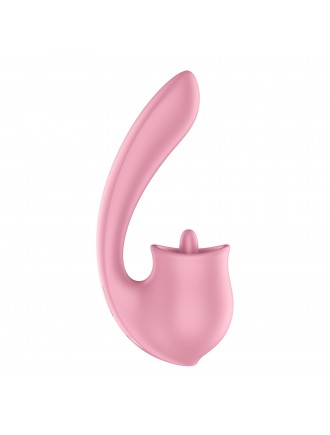 Вагінально-кліторальний вібратор Satisfyer Tongue Genius з язичком