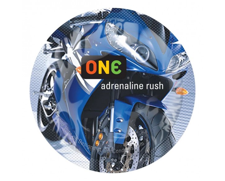 Презерватив ONE Color Sensations - ONE adrenaline rush (Blue) 1 шт