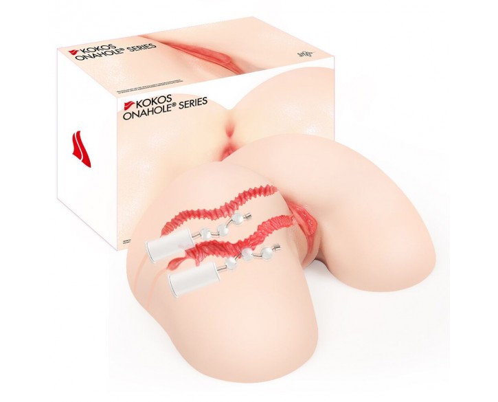 Мастурбатор Kokos 004 Vailla ONAHOLE Real Hips 2WayPlus з вібрацією та масажем