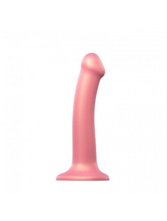 Насадка для страпону Strap-On-Me Mono Density Dildo Rose M, діам. 3,3 см, одношаровий силікон, гнучк