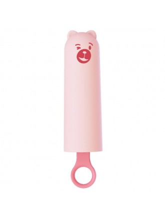 Вібратор CuteVibe Teddy Pink (Black Dildo), реалістичний вібратор під виглядом морозива