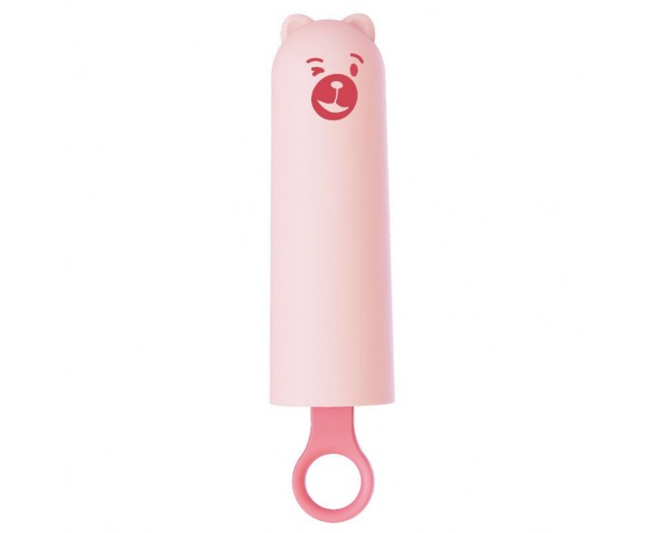 Вібратор CuteVibe Teddy Pink (Black Dildo), реалістичний вібратор під виглядом морозива