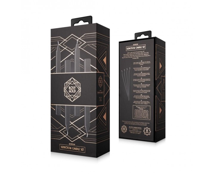 Набір свічок Rosy Gold - Seduction Candle Set - Black