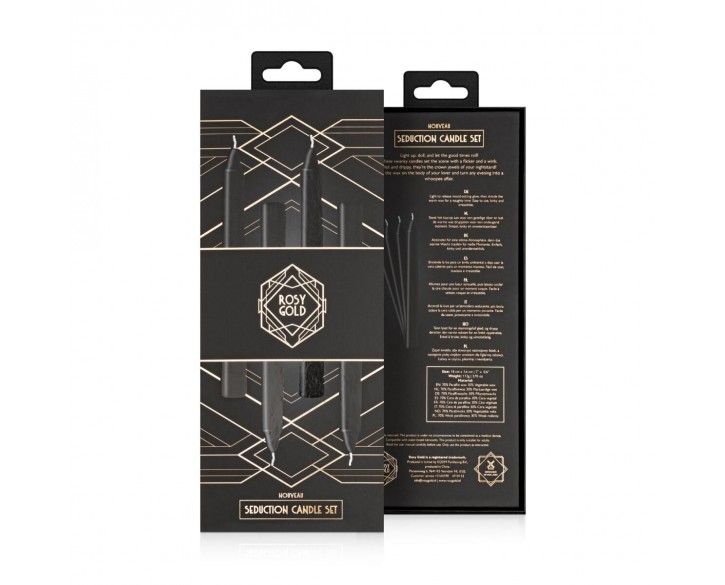 Набір свічок Rosy Gold - Seduction Candle Set - Black