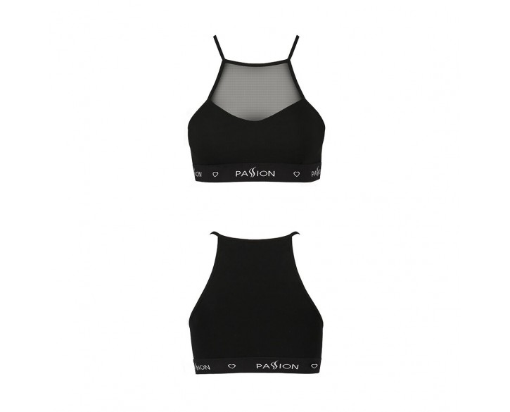 Спортивний топ з прозорою вставкою Passion PS006 TOP black, size M