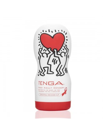 Мастурбатор Tenga Keith Haring Deep Throat Cup (глибоке горло) з вакуумною стимуляцією