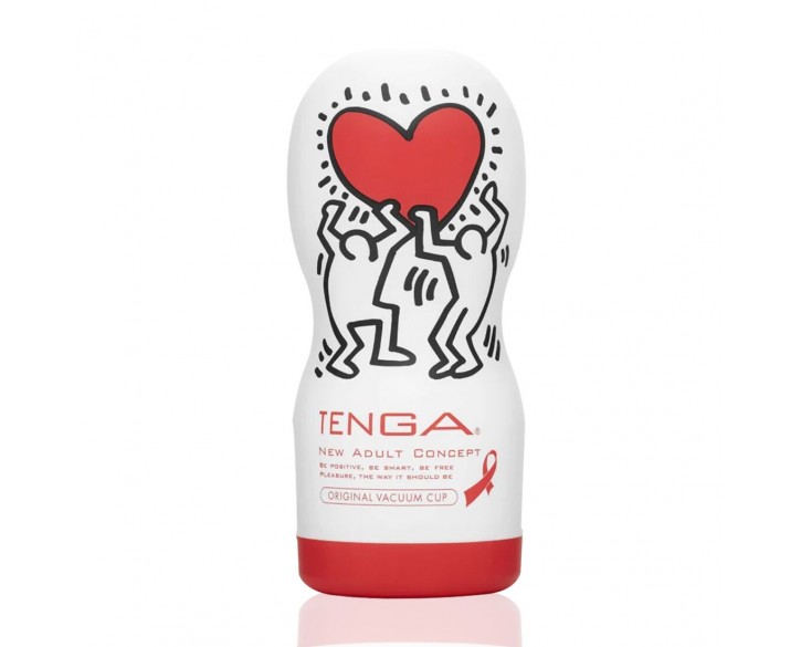 Мастурбатор Tenga Keith Haring Deep Throat Cup (глибоке горло) з вакуумною стимуляцією