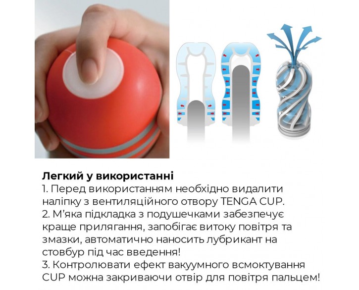 Мастурбатор Tenga Air Cushion Cup (24 повітряні камери всередині) NEW