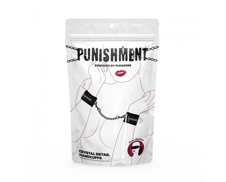 Наручники Punishment - Crystal Detail Handcuffs - Black