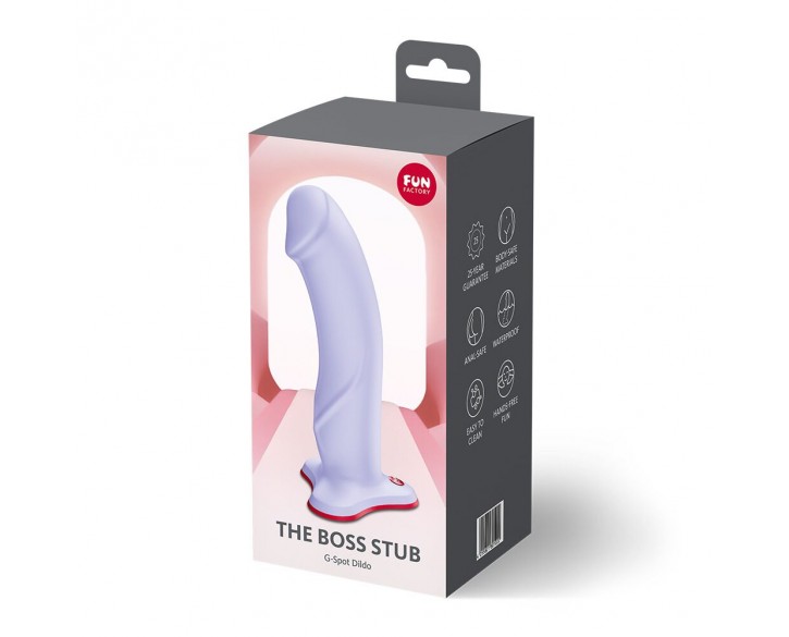 Фалоімітатор Fun Factory THE BOSS STUB Purple, реалістична текстура, довжина 17,9 см, діаметр 4,1см