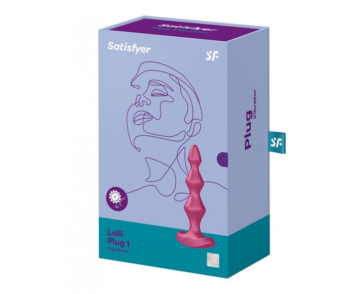 Анальний стимулятор-намистини з двома моторами Satisfyer Lolli-Plug 1 Berry