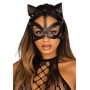 Маска кішки з екошкіри Leg Avenue Vegan leather studded cat mask Black