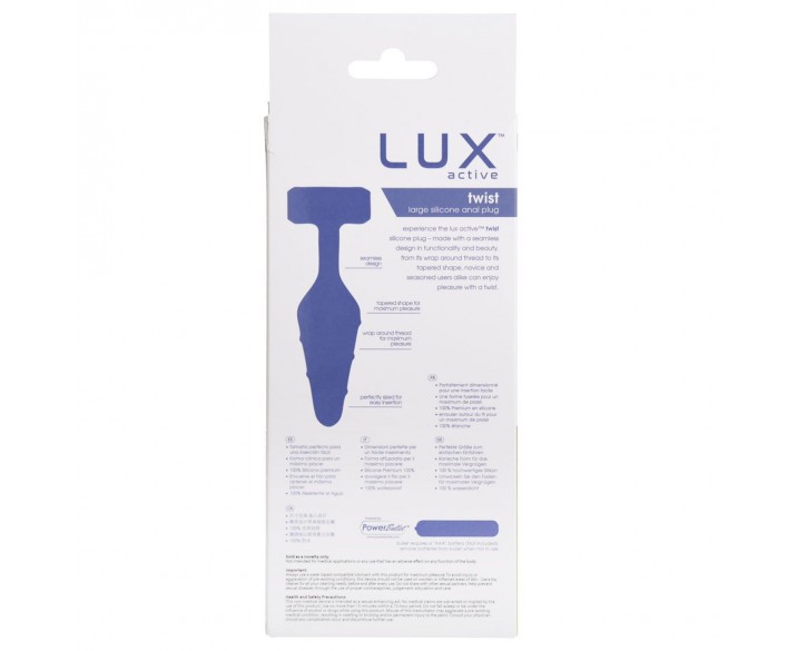 Анальна пробка Lux Active Twist Plug Large Blue