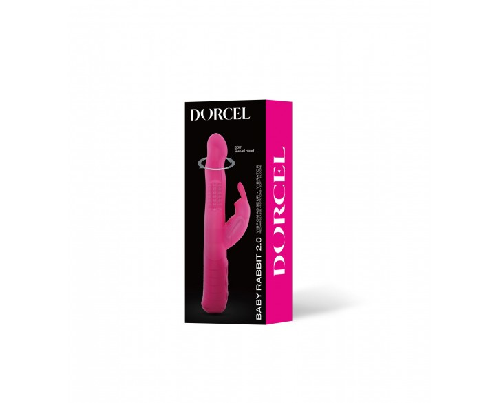 Вібратор-кролик Dorcel Baby Rabbit Magenta 2.0 з перлинним масажем і головкою, що обертається