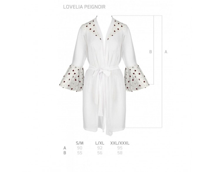 Повітряний пеньюар LOVELIA PEIGNOIR white L/XL - Passion